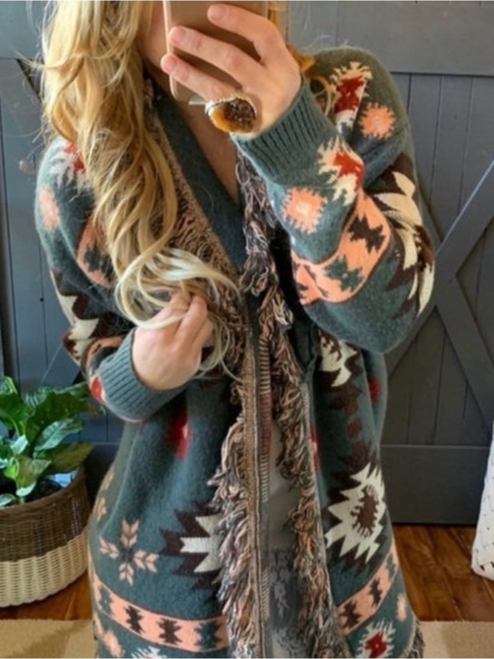 New Women's Aztec Western Cardigan Sweater Coat / Boho Yellowstone Beth Dutton